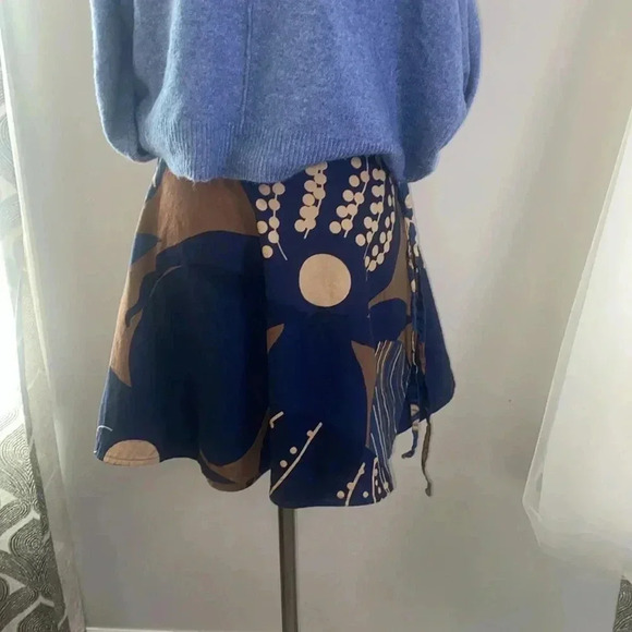 Awesome Marimekko inspired cotton circle/ wrap skirt - Picture 4 of 6